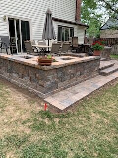 Paver deck with planters in Denver CO 