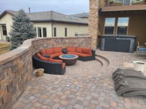 Denver retaining wall in pavers stone creek hardscapes