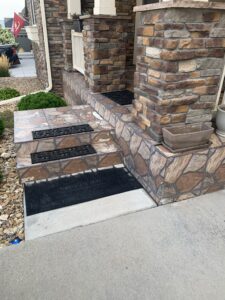 before and after hardscape transformation project in Colorado