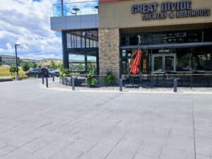 commercial paver drive lane installation built to handle vehicle traffic