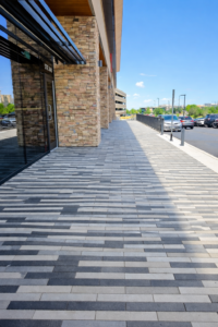 large scale commercial paver project installation in Colorado