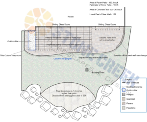 pergola design plan showing paver patio layout and outdoor living space in denver